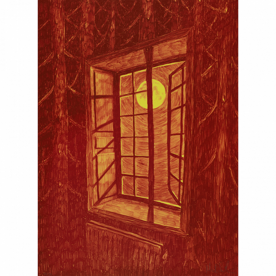 Window (red), lithograph by Morten Schelde