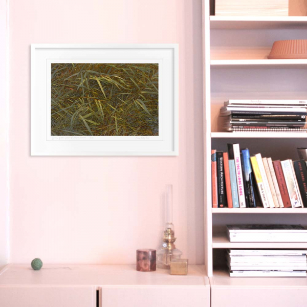 Digitalt pigmenttryck "Green green grass of Home, brown" av svenska konstnären Ann Frössen hos ed. art