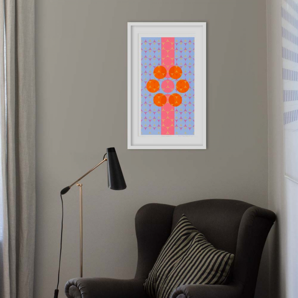 "Flower power", an abstract, colorful artwork by Mari Rantanen at ed. art