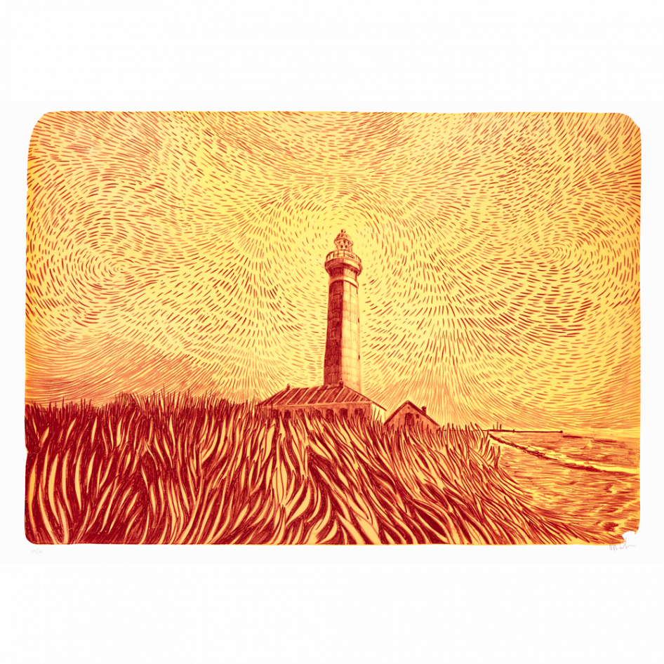 "Lighthouse" a lithograph by Morten Schelde, ed-art.se
