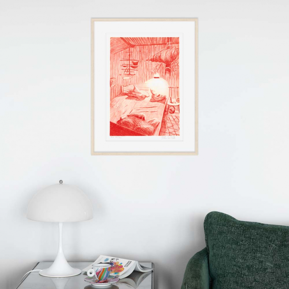 "Bedroom ships", en litografi av danska konstnären Morten Schelde
