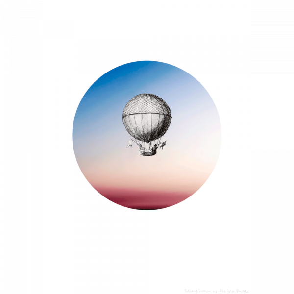 "Ballongfararen" ett digitalt pigmenttryck av svenska konstnären Johanna Schartau hos ed. art