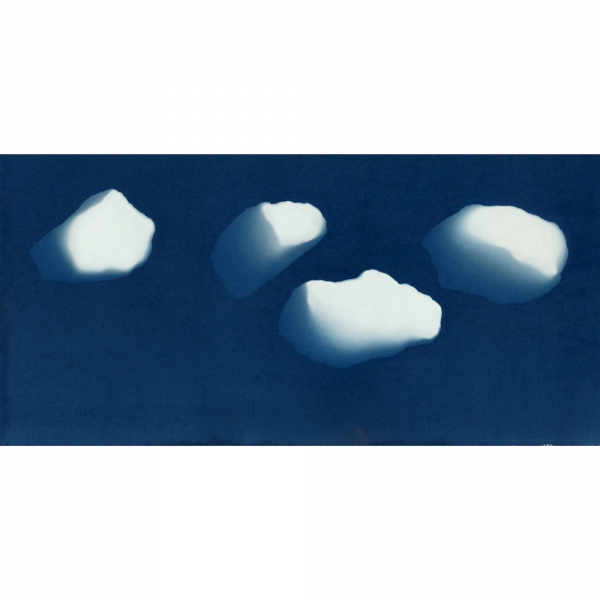 "Lapis Nubes IX", cyonotype by Swedish artist Cecilia Ömalm at ed. art