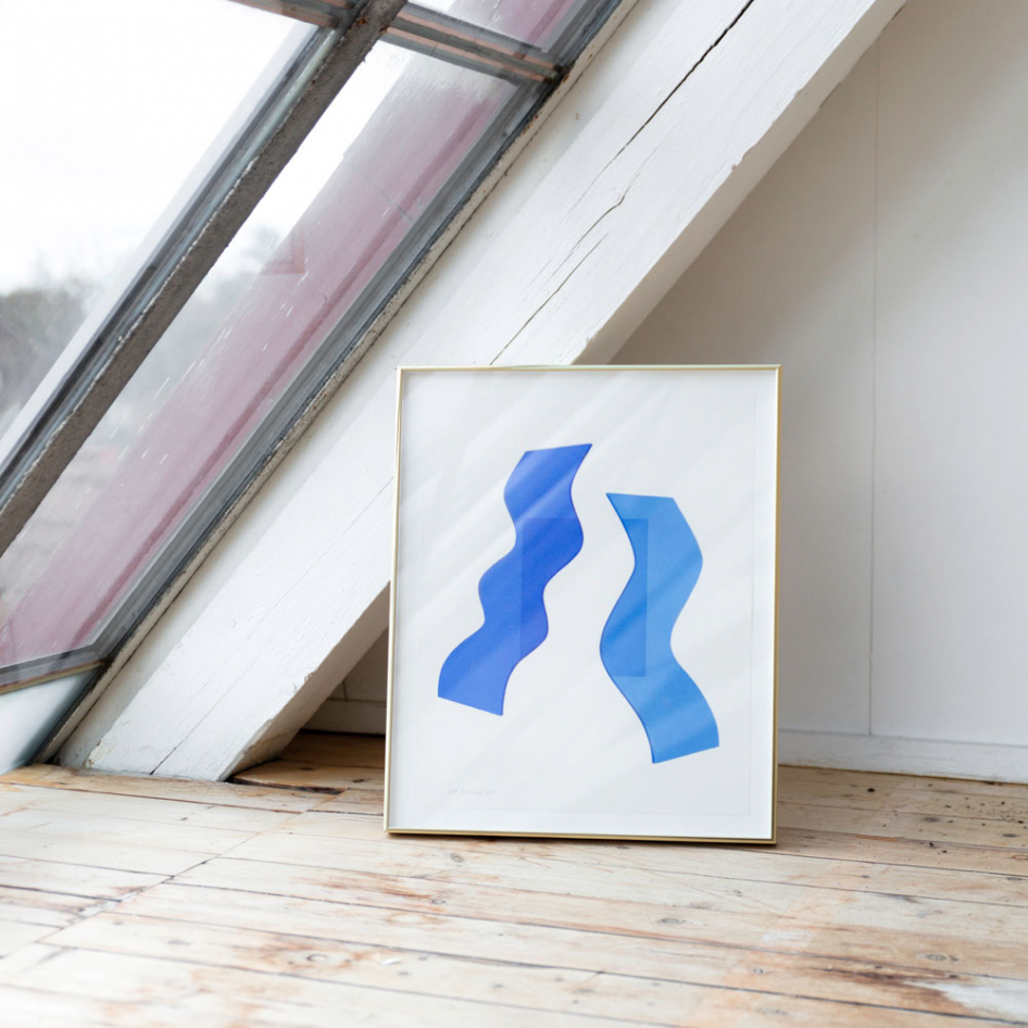 "Above and beyond me", screen print by Swedish artist Elin Odentia at ed. art