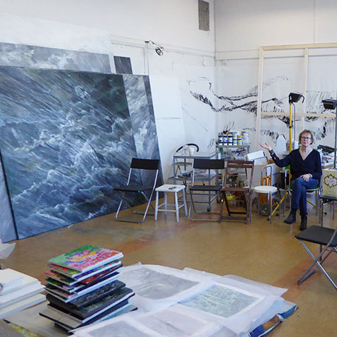 Ann Frössén in her studio